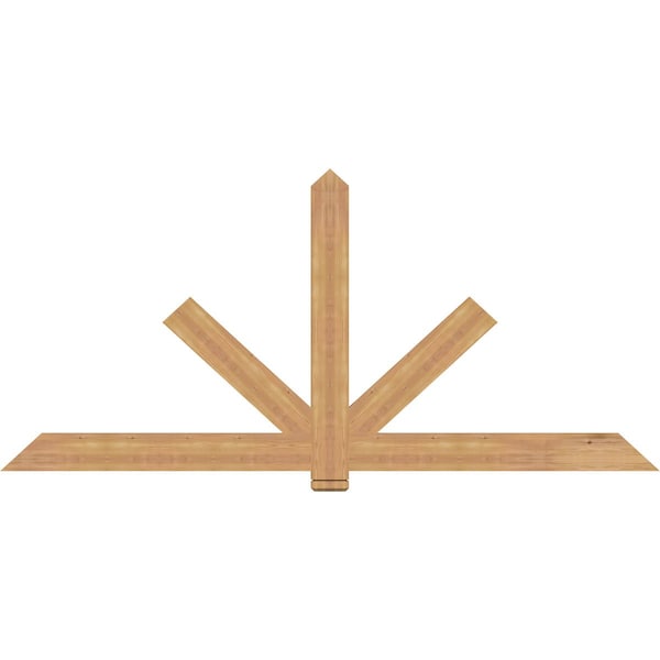 Ekena Millwork Kennewick Timber Gable Bracket, Western Red Cedar, 96"W x 44"H x 1 1/2"D x 5 1/2"F, 11/12 Pitch GBW096X44X0206KEN00SWR - main